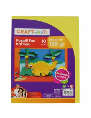  Umur Fon Kartonu 25x35 Poşet 10 Renk 120gr