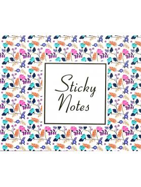 Çiçekli Desenli Sticky Notes