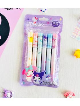 Sanrio 6lı Fosforlu Kalem Seti NO:3315