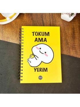 Tokum Ama Yerim Tasarımlı Çizgili Spiralli Defter