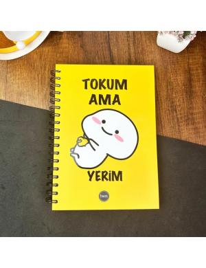 Tokum Ama Yerim Tasarımlı Çizgili Spiralli Defter