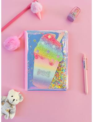 Pullu Milkshake Çizgili Defter