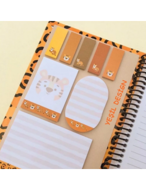 Leopar Desenli Not Defteri Sticky Note Book